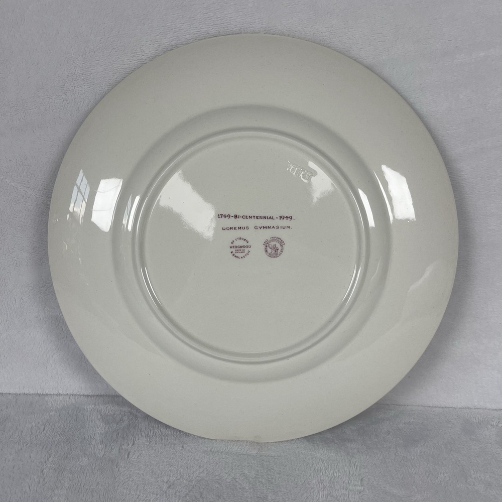 Vintage 1949 Wedgwood Washington & Lee University Doremus Gymnasium Plate 10.75" - Picture 4 of 9